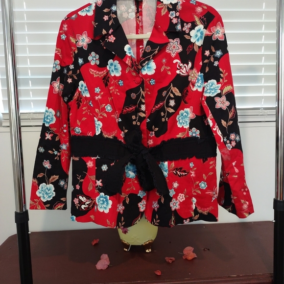 Anne Carson Women's Colorful Suit Jacket Size XL - Picture 7 of 12